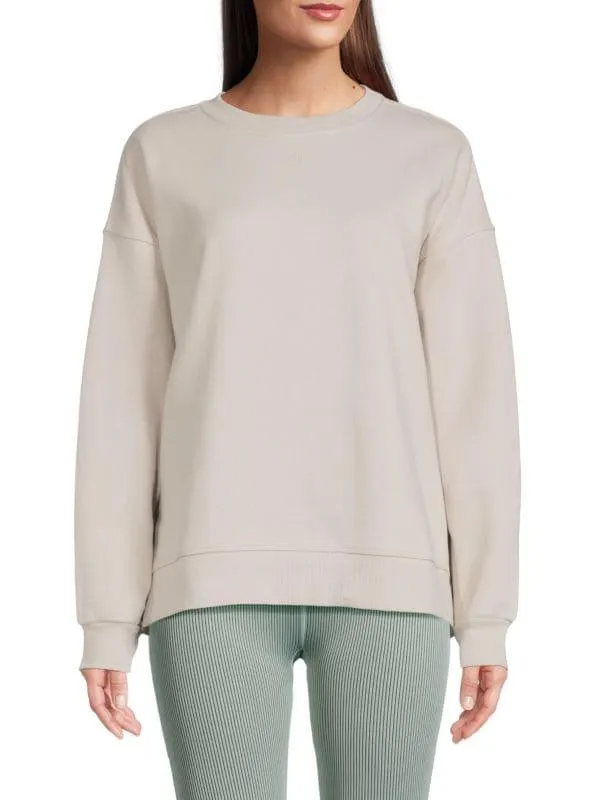 Solid Dropped Shoulder Sweatshirt