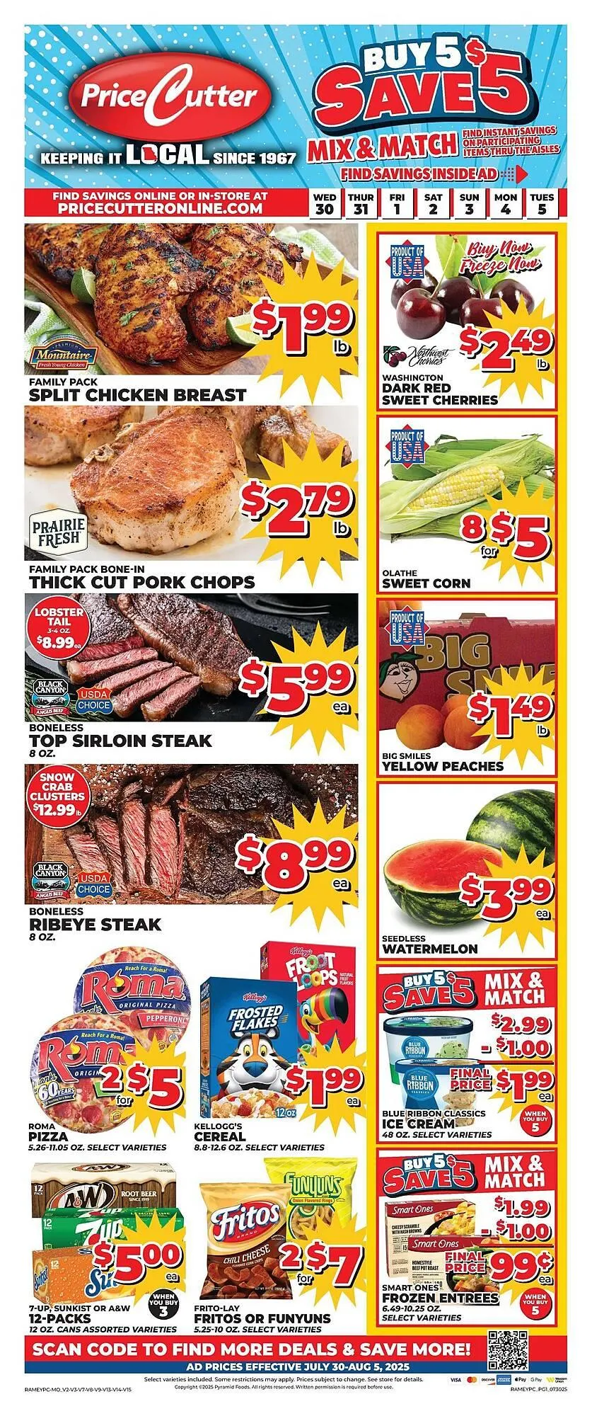 Weekly ad Price Cutter Weekly Ad from July 30 to August 5 2025 - Page 1