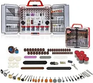 SHALL 508-Piece Rotary Tool Accessories Kit, Universal Rotary Tool Bits for Sanding, Cutting, Grinding, Drilling, Carving, Engraving, Polishing, Cleaning, Rotary Tool Attachments with Carrying Case