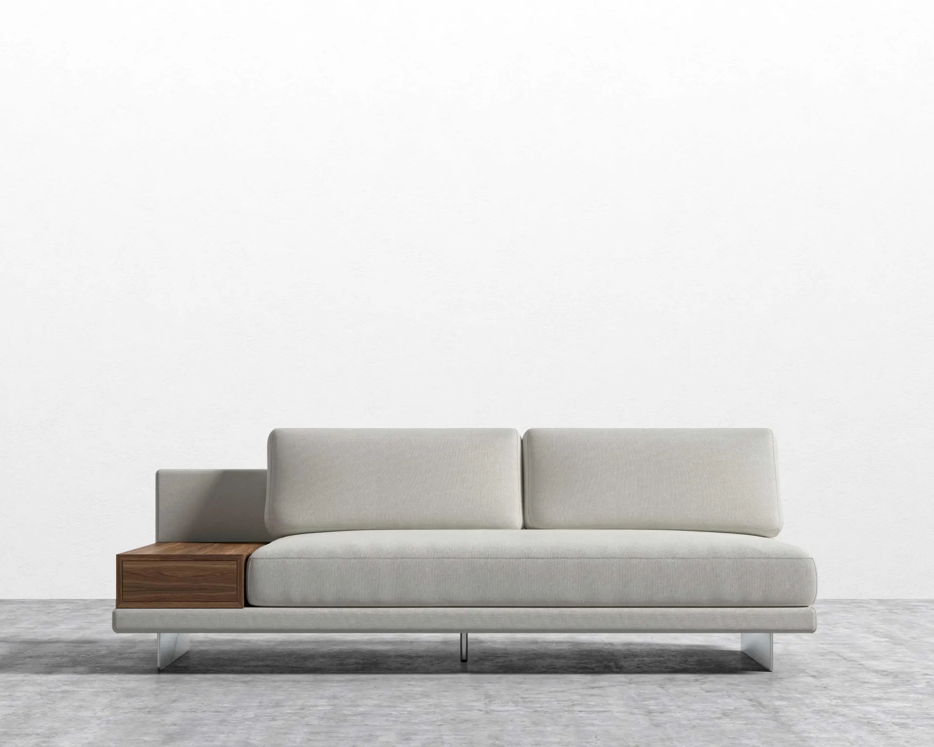 Dresden Armless Sofa with Side Table
