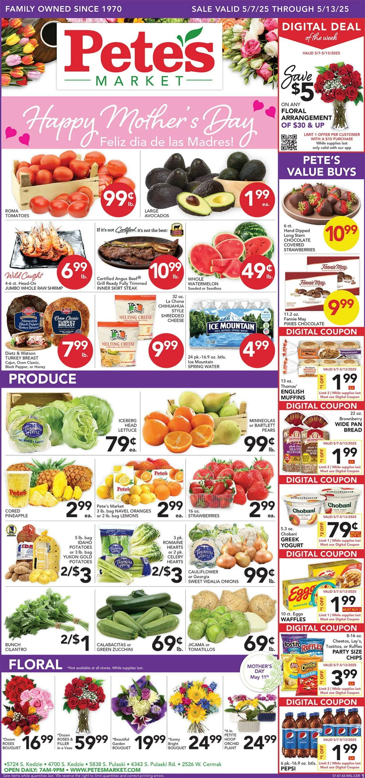 Weekly ad Pete's Fresh Market from May 7 to May 13 2025 - Page 1
