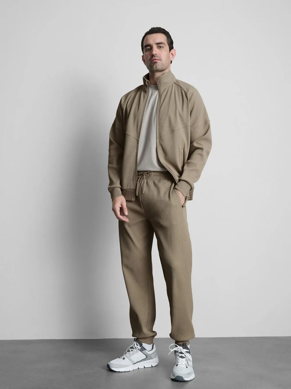 Active Waffle-Textured Cuffed Joggers