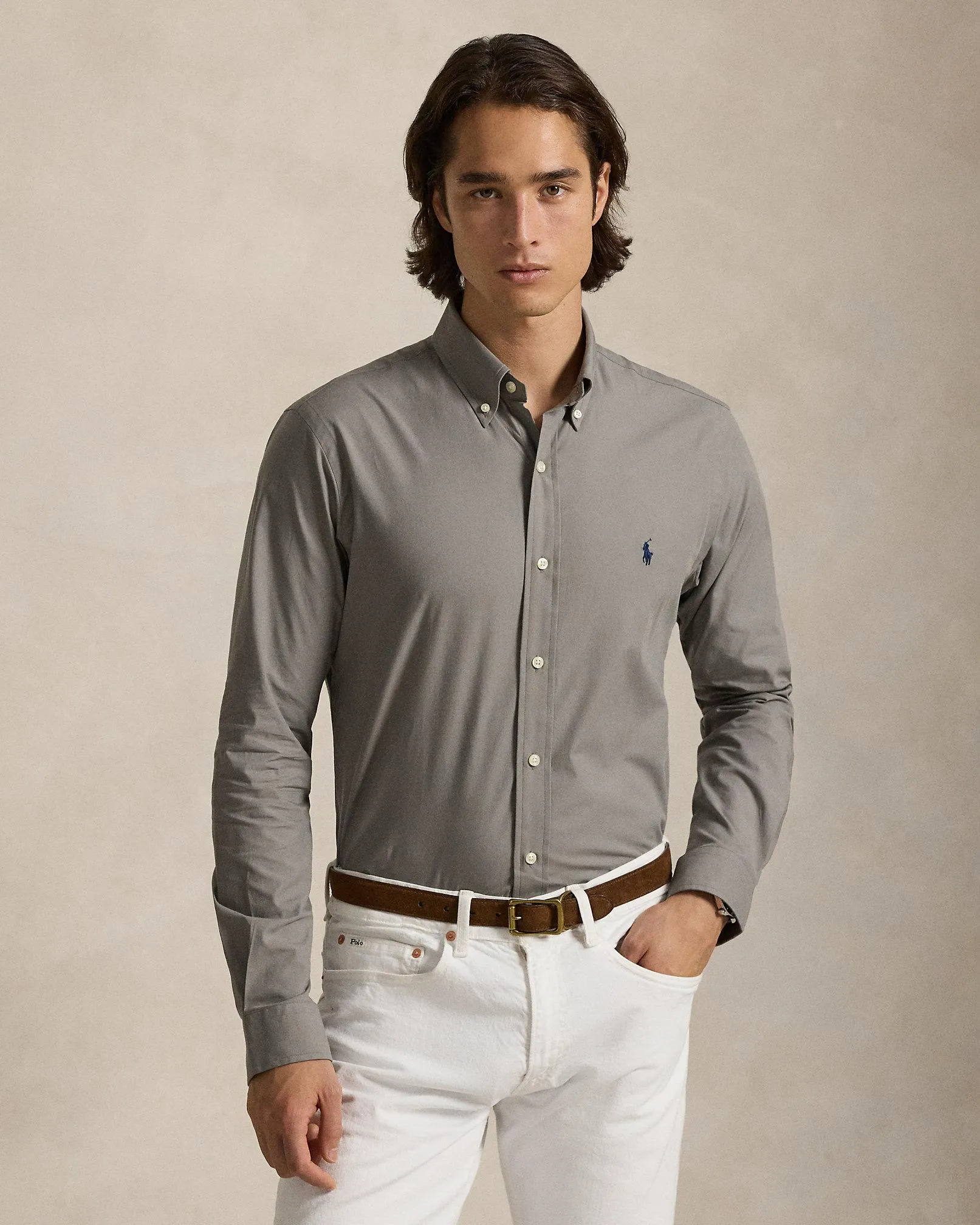 Slim Fit Stretch Poplin Shirt