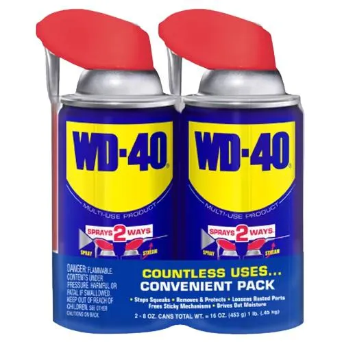 WD-40 Multi-Purpose 8 Oz. Spray with Smart Straw - Twin Pack