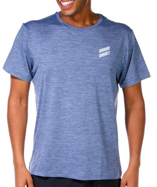 Hurley Mens Exist Slash Logo Short Sleeve Spacedye Tee