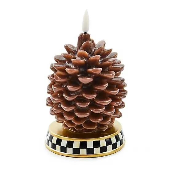 Pinecone Short Flameless Candle