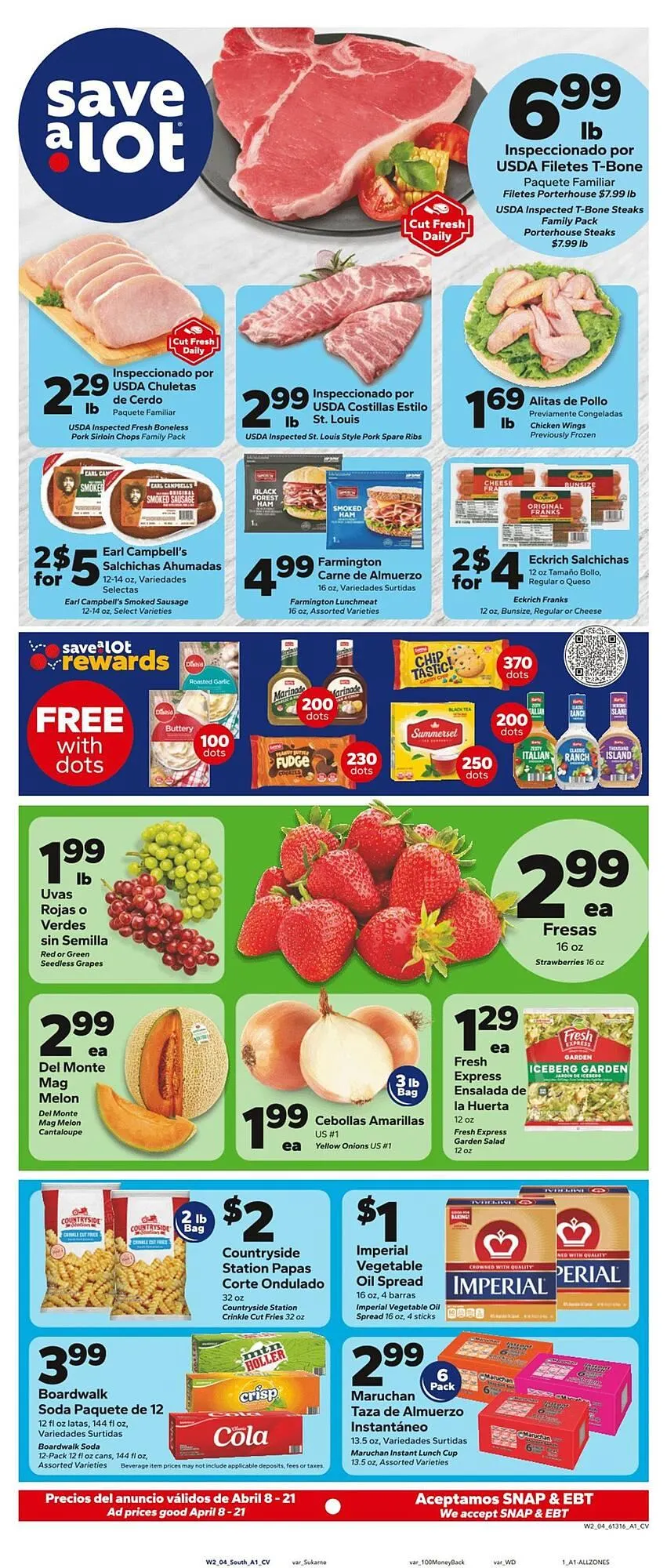 Weekly ad Save a Lot weekly ad from April 8 to April 21 2026 - Page 1