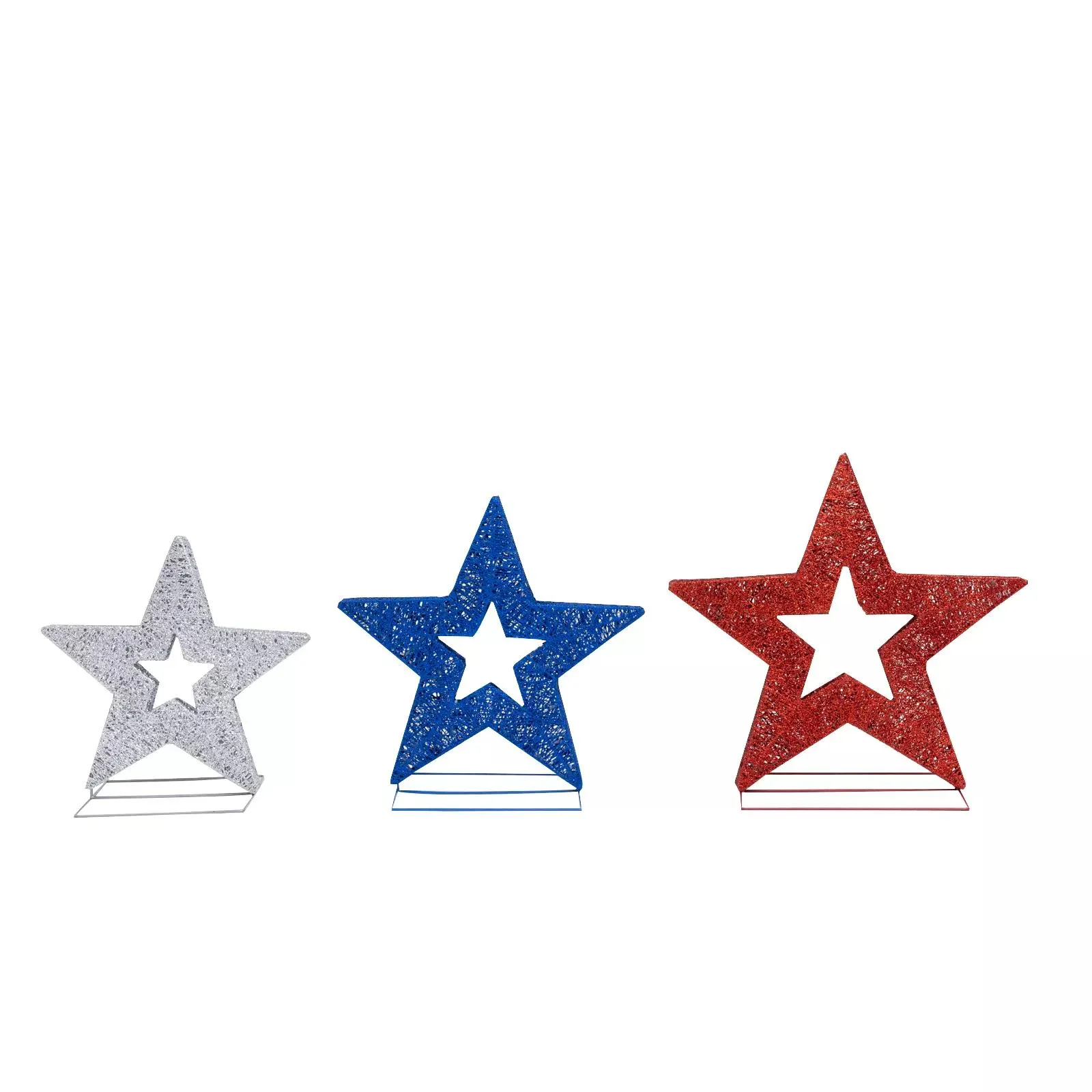 Deko Living Americana Led Lighted Glitter Star Decor