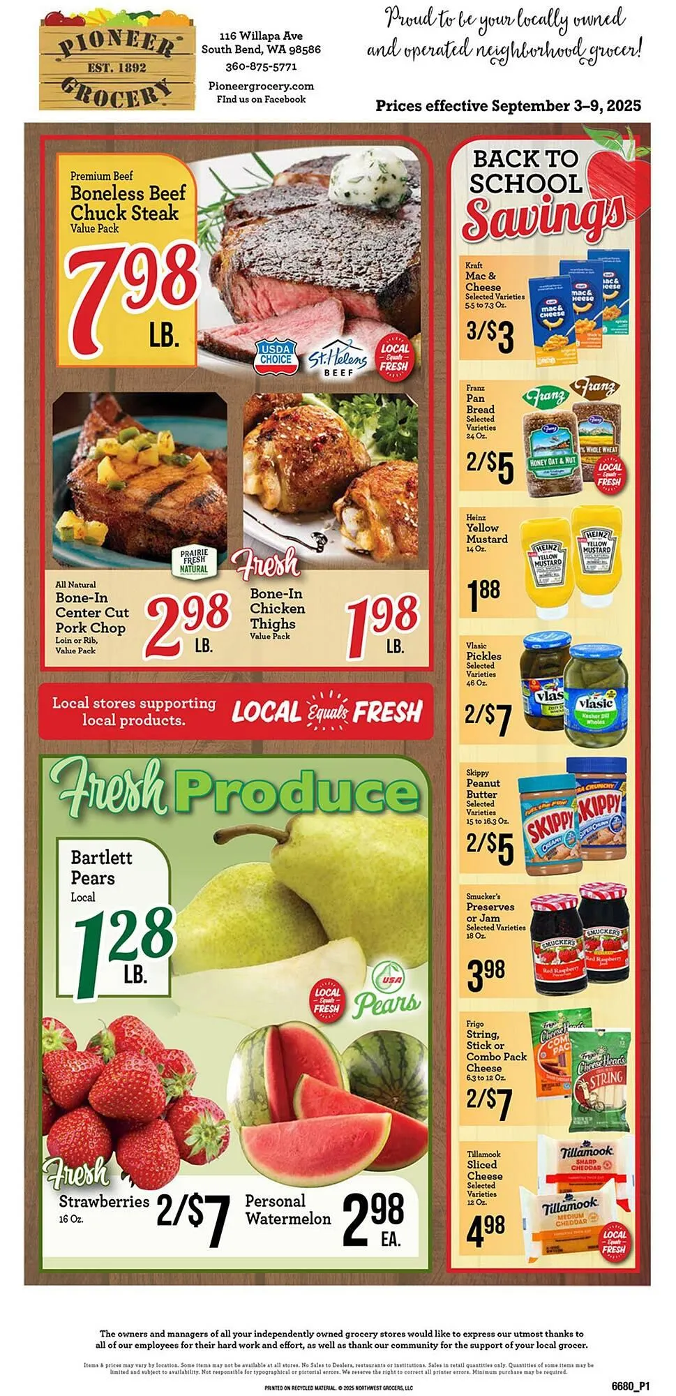 Weekly ad Pioneer Supermarkets weekly ad from September 3 to September 9 2025 - Page 1