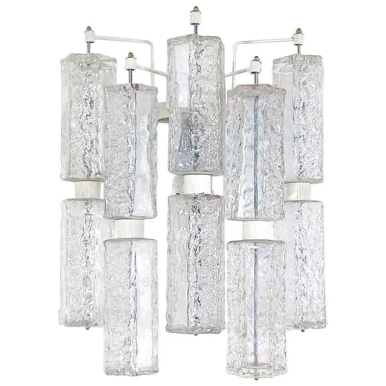 Paolo Venini Venini wall lighting Glass murano with métal structure, Italie 1960