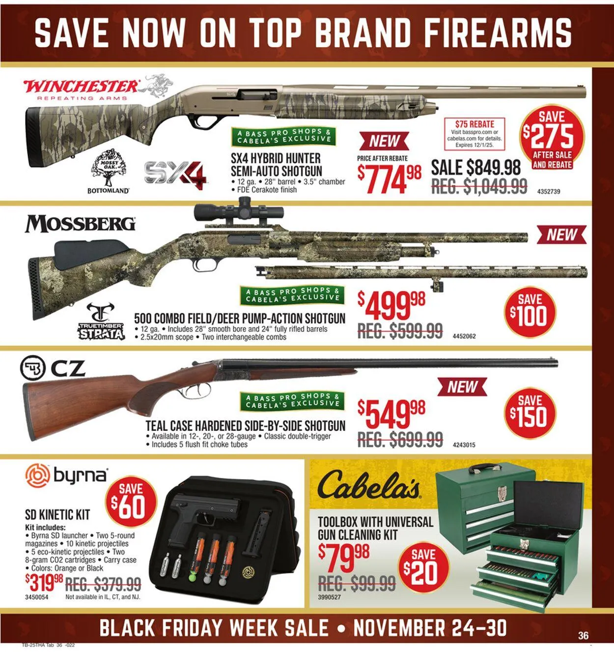Weekly promotion Bass Pro Current weekly ad spanning from November 24 to November 30 2025 - Page 35 for Catalogue 365