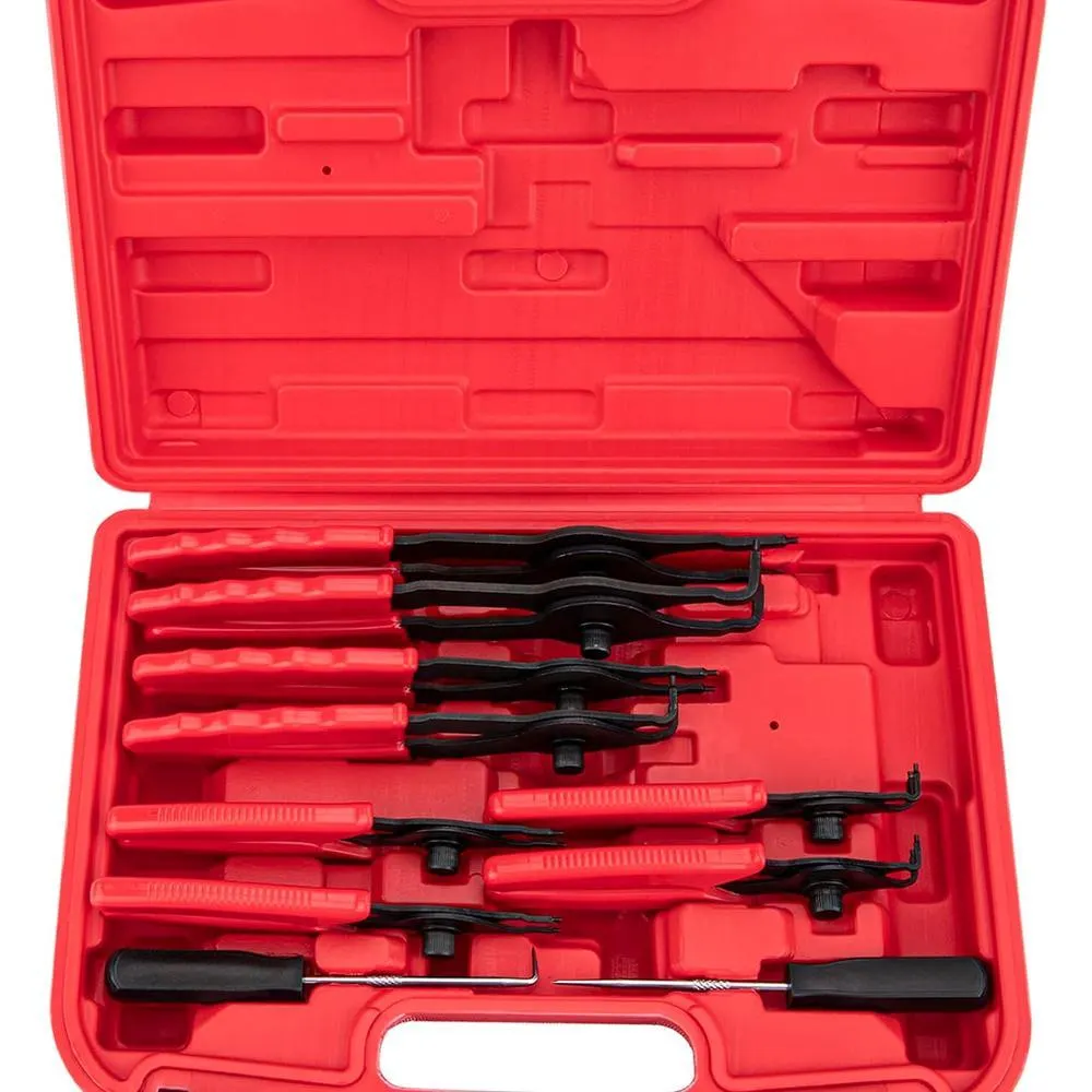 Ltun OEM Snap Ring Plier Set Heavy Duty Long Reach Snap Ring Plier Set With Case 11pc Retaining Ring Pliers Set Mechanics Circlips Auto