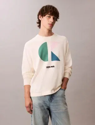 Colorblock Logo Graphic Classic Sweater