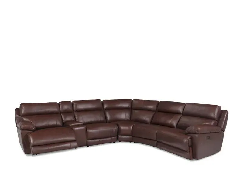 Pecan 6-Piece Power Sectional