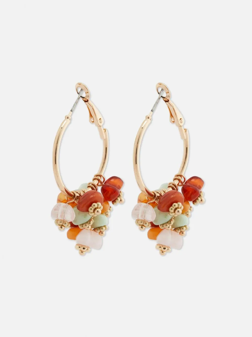 Gem Drop Hoop Earrings
