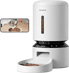 PETLIBRO Automatic Cat Feeder with Camera, 1080P HD Video with Night Vision, 5G WiFi Pet Feeder with 2-Way Audio, Low Food & Blockage Sensor, Motion & Sound Alerts for Cat & Dog Single Tray