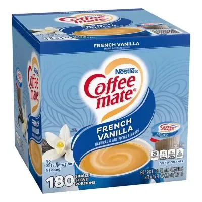 Nestle Coffee-Mate Coffee Creamer Liquid Creamer Singles, French Vanilla, 180 ct.