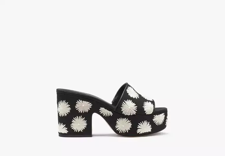 Ibiza Pom Pom Floral Sandals