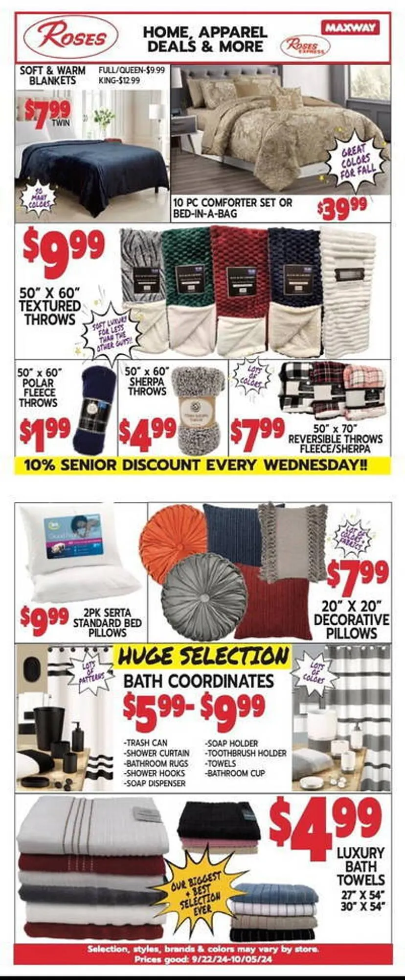 Weekly ad Roses Discount Store Weekly Ad from September 22 to October 5 2024 - Page 1