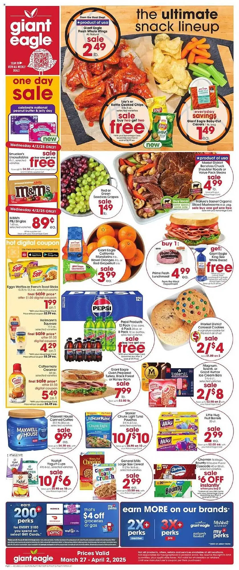 Weekly ad Giant Eagle Weekly Ad from March 27 to April 2 2025 - Page 1
