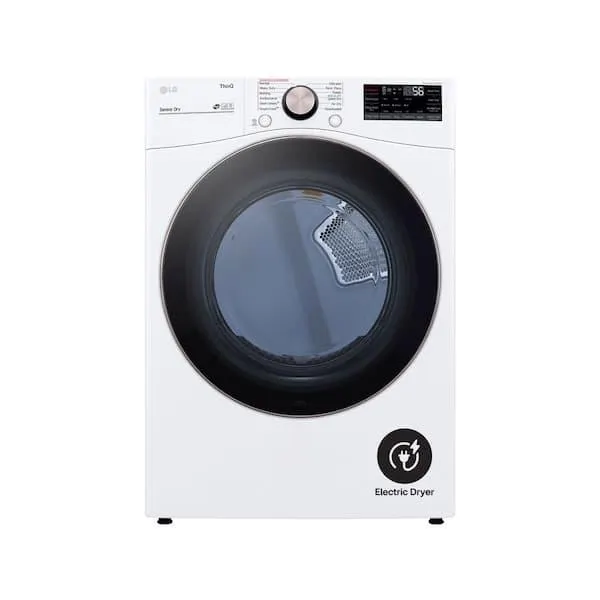 7.4 Cu. Ft. Vented SMART Stackable Electric Dryer in White with TurboSteam and Sensor Dry Technology