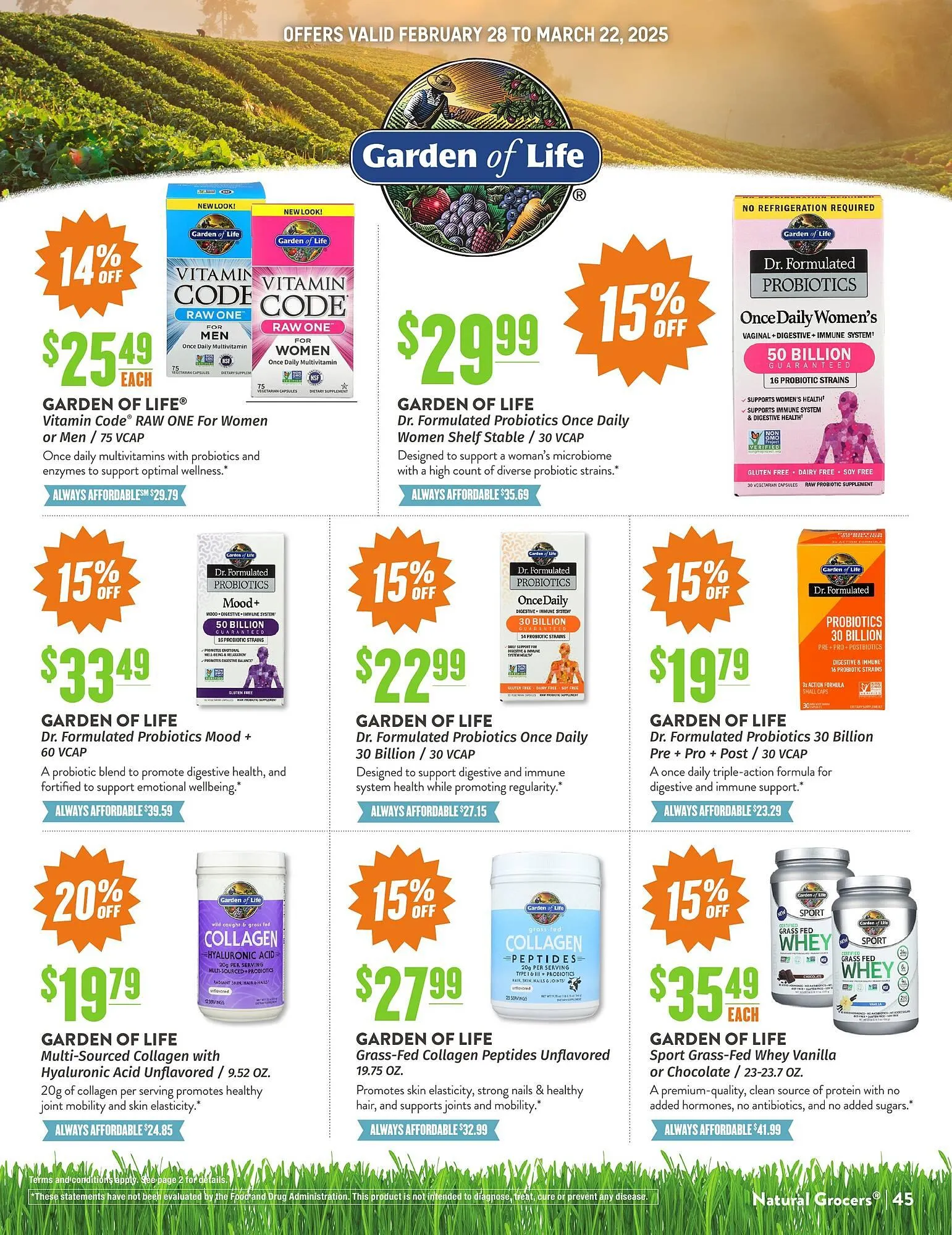Weekly ad Natural Grocers ad from February 28 to March 22 2025 - Page 45