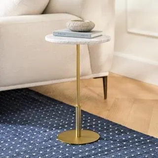 Tarvok Marble Side Table - Brass