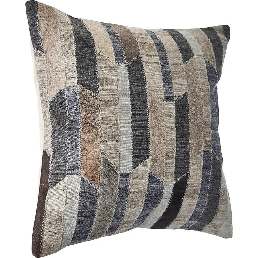 LR Home Wayne 20-in x 20-in Gray/Charcoal Square Indoor Decorative Pillow