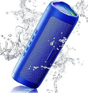 Bluetooth Portable Wireless Speakers with HD Sound, IPX5 Waterproof, Up to 20H Playtime, TWS Pairing, BT5.3, for Home/Party/Outdoor/Beach, Electronic Gadgets, Birthday Gift (Blue)