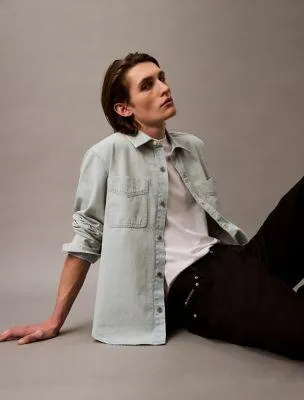 Relaxed Denim Button-Down Shirt