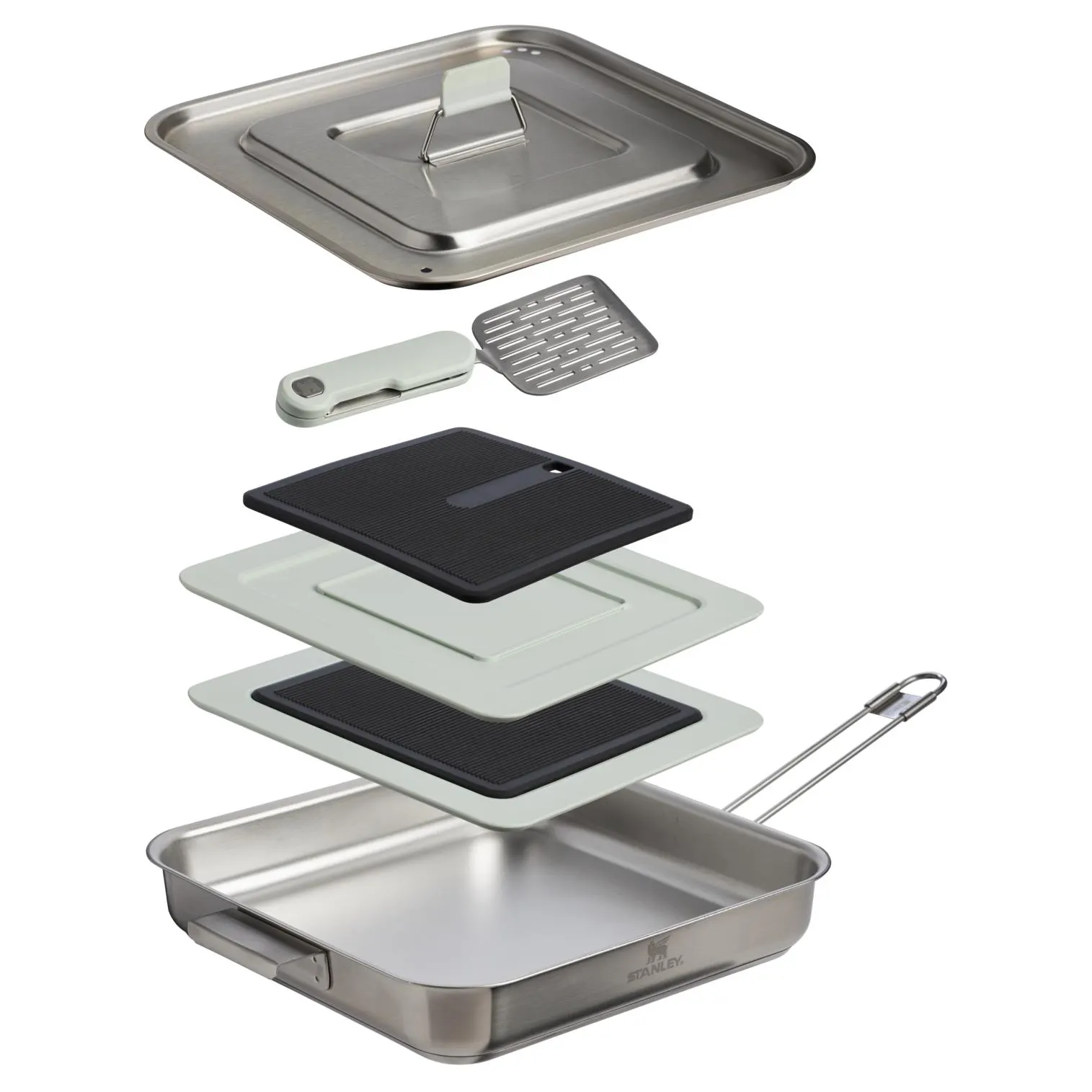 The Wildfare Pro Square Pan Cookset 5-piece set | 2 QT