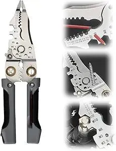 21 in 1 Wire Strippers, 2025 New Wire Stripper with Electricity Measurement Function, Multipurpose Wire Crimper Electrician Tool for Electricians Home Construction DIY Crafts (1 pcs)