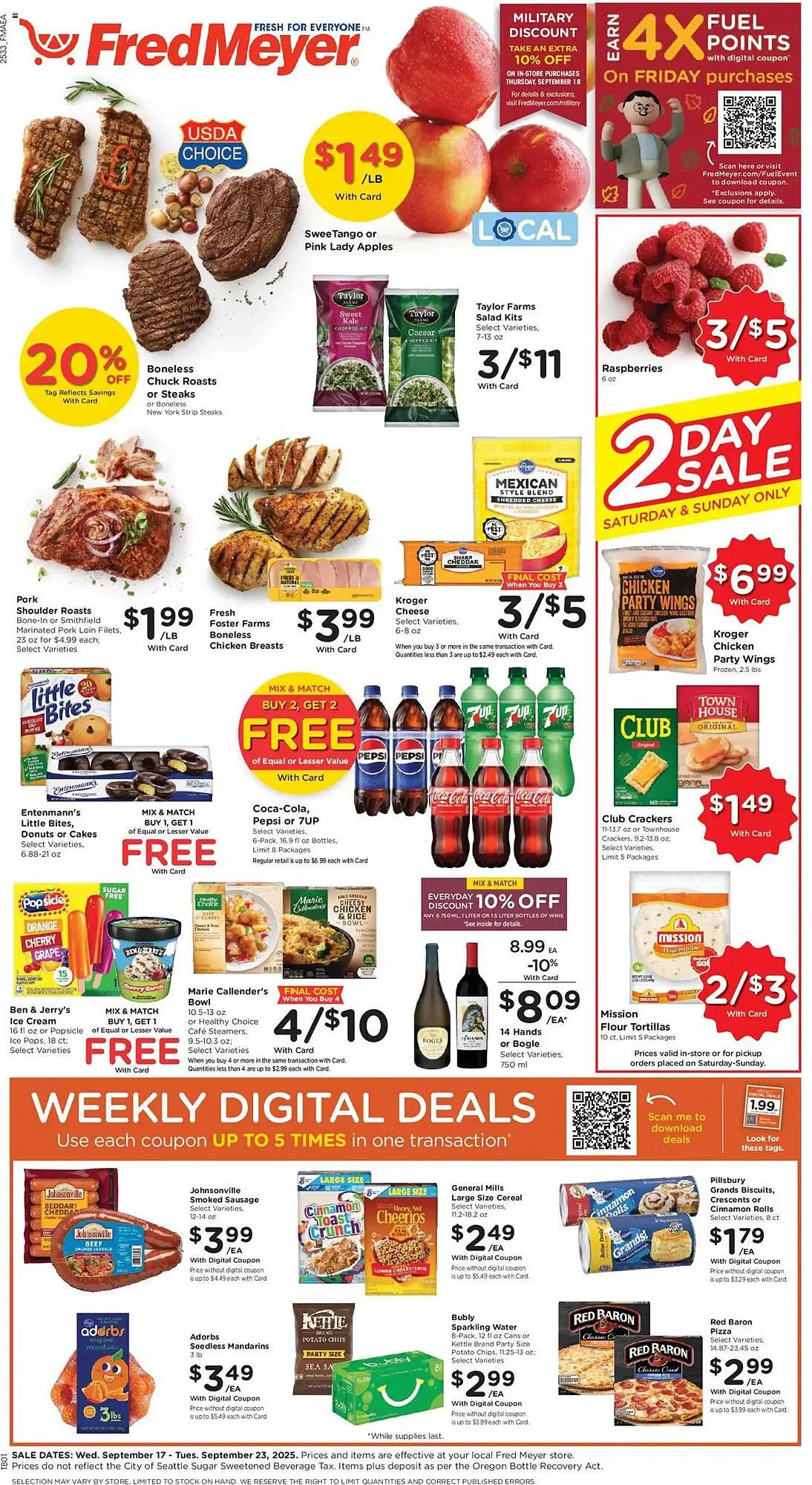 Weekly ad Fred Meyer weekly ad from September 17 to September 23 2025 - Page 1