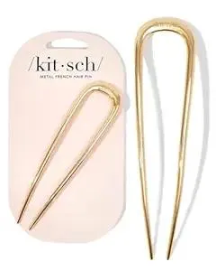 Kitsch Metal French Hair Pin for Women - Elegant Hair Accessories for Women, Ideal for Buns & French Twist, Designed for a Secure, Comfortable Fit - 1pc Gold