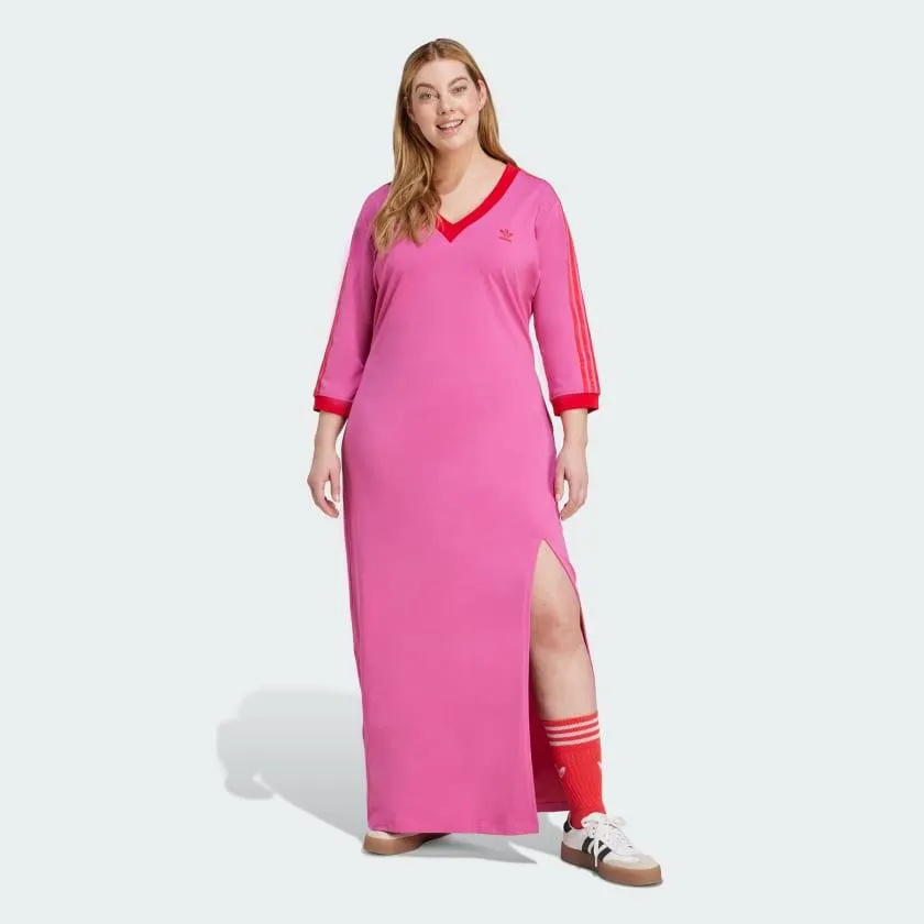 Adicolor Classics 3-Stripes V-Neck Maxi Dress (Plus Size)