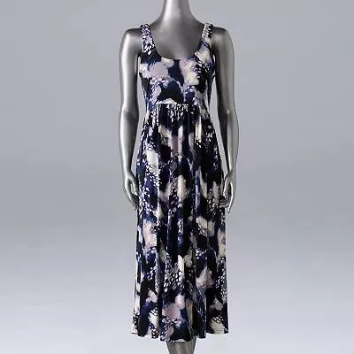 Women's Simply Vera Vera Wang Sleeveless Ruffled Fit & Flare Midi Dress