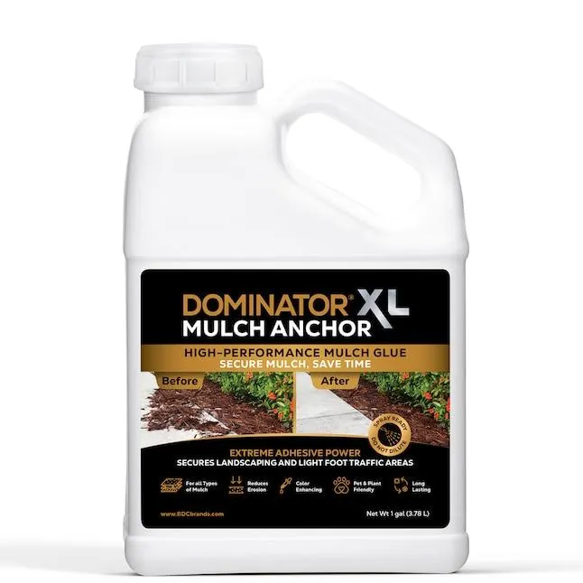 Dominator Mulch, Rock, Pea Gravel Adhesive Glue 1 Gallon(s) Clear Mulch Dye