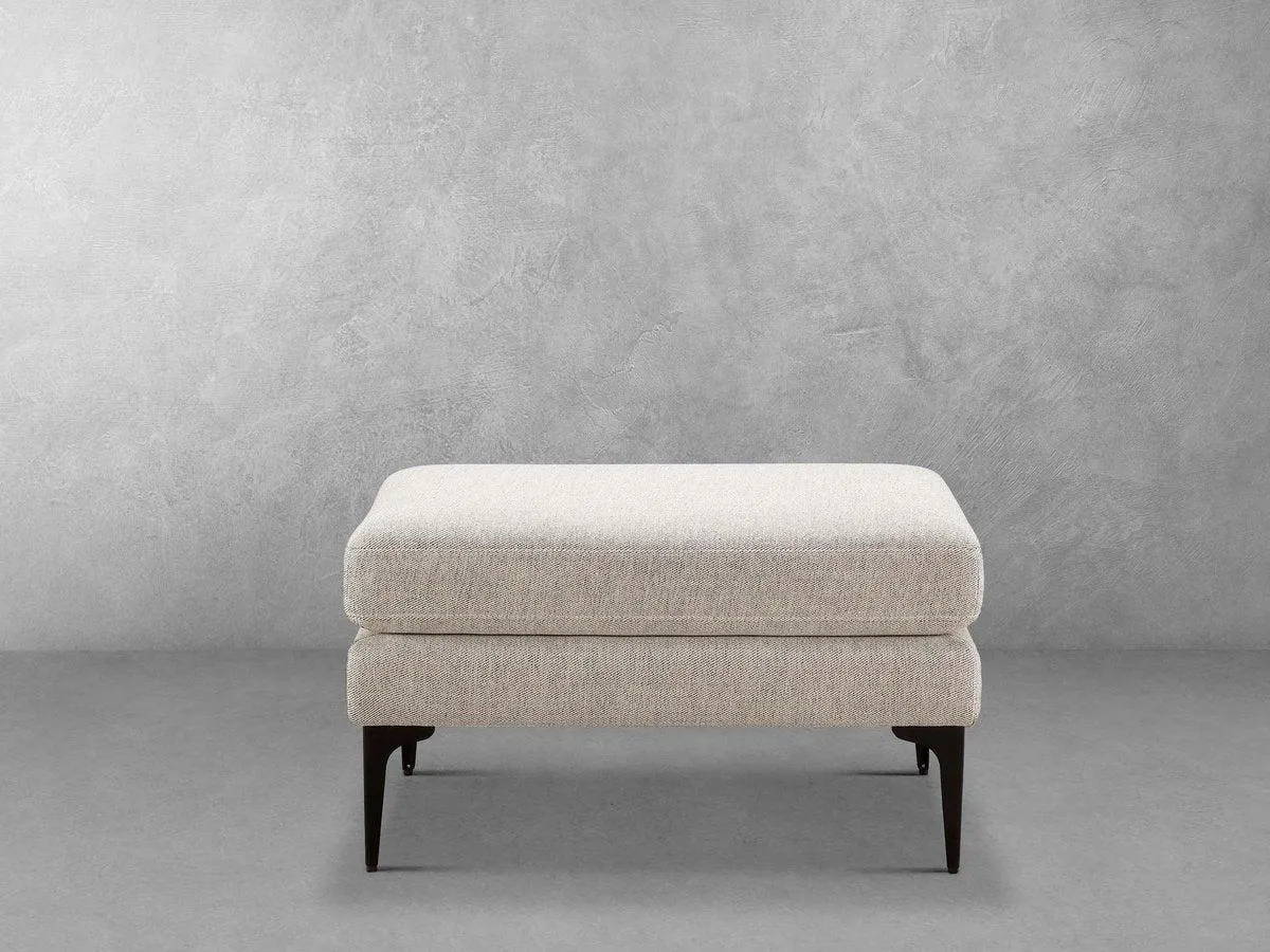 Lavina Fabric Ottoman - Beige