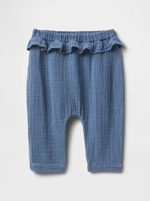 Baby Crinkle Gauze Ruffle Pants