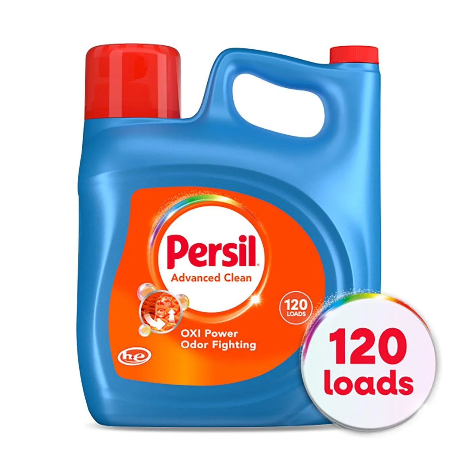 Persil Advanced Clean Oxi+Odor Liquid Laundry Detergent, 120 loads, 201.6 fl. oz.