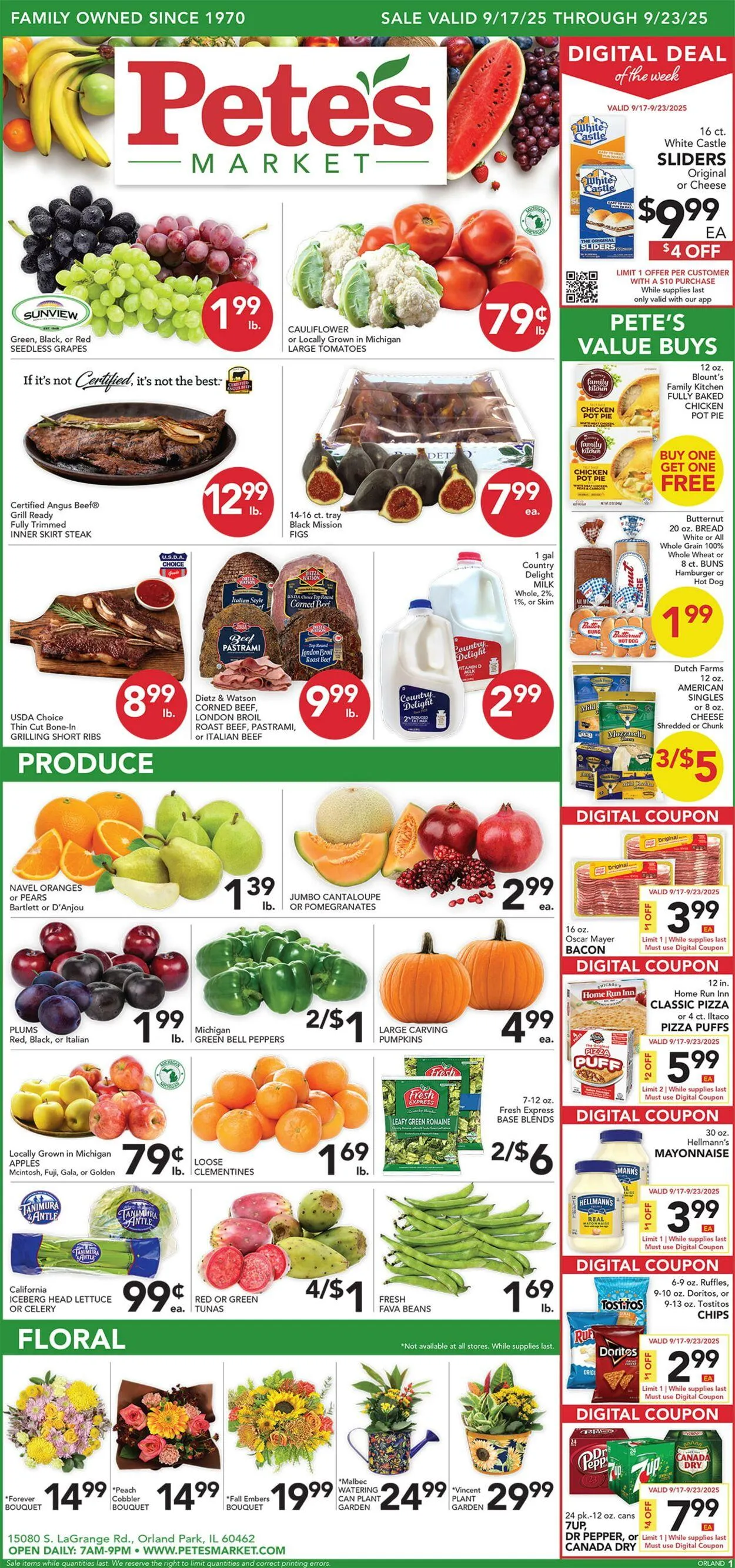 Weekly ad Pete's Fresh Market Current weekly ad from September 17 to September 23 2025 - Page 1