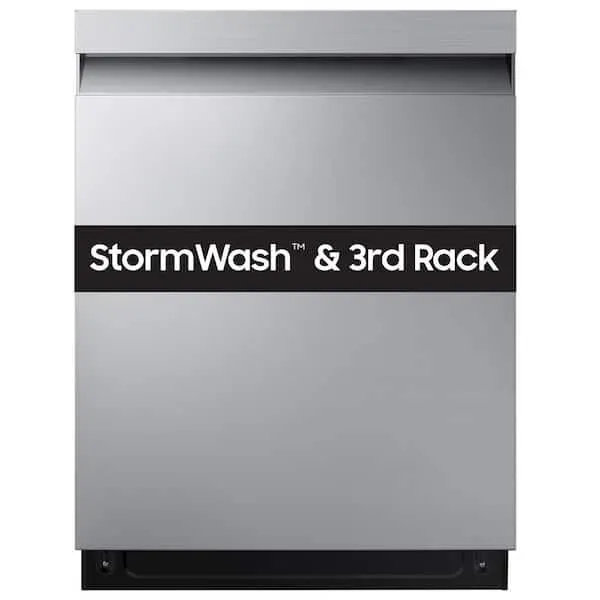 24 in. Built-In Tall Tub Smart Dishwasher in Stainless Steel with StormWash and AutoRelease Door, 46 dBA
