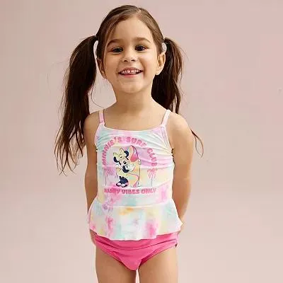Disney's Minnie Mouse Toddler Girl 2-Piece "Surf Club" Tankini & Swim Bottoms Set by Jumping Beans®