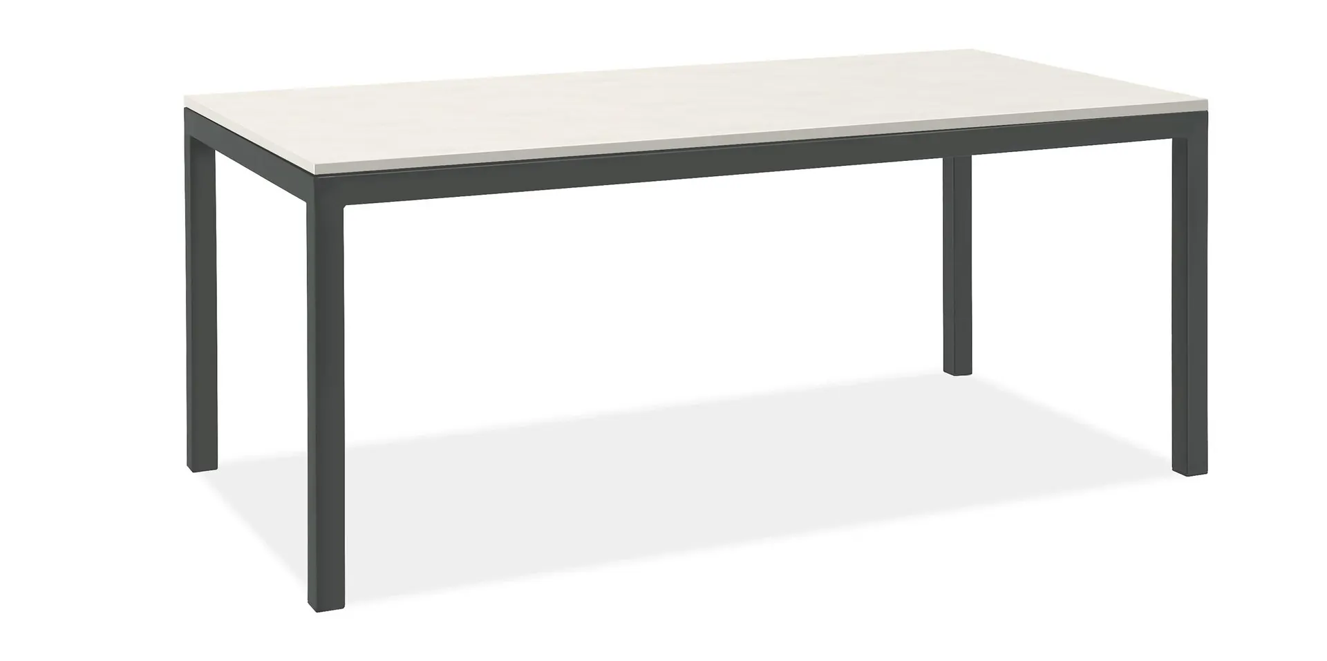 Parsons 72w 18d 34h Table w/ 2" Graphite Legs & White Quartz Top