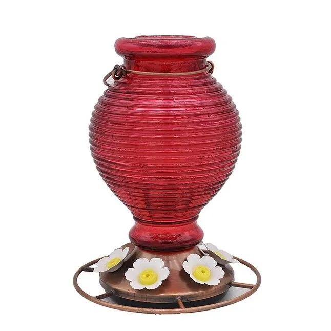 Style Selections Glass Hanging Hummingbird Hummingbird feeder - 30-oz