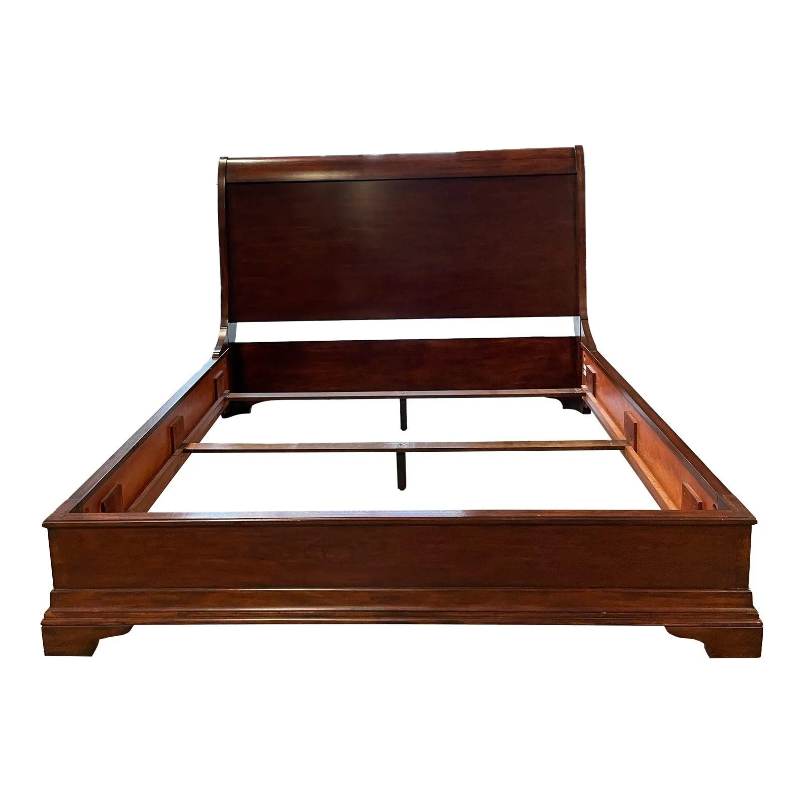 Eastern King Henredon Cavalier Louis Philippe Style Bed Frame