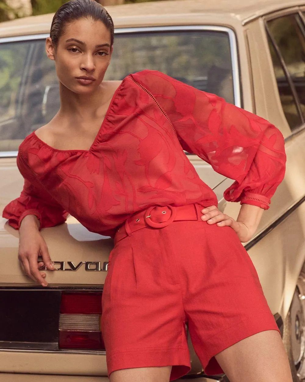 Extra High-Rise Belted Shorts