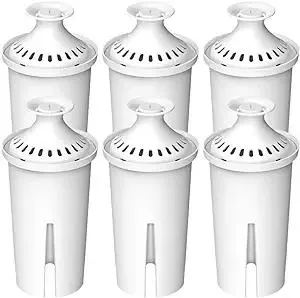 Water Filter Replacement for Brita® Pitchers & Dispensers, Classic OB03, Mavea® 107007, 35557 & More, NSF Certified Water Pitcher Filter, 1 Year Supply, Fits Brita & Mavea, 6 Count
