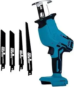 Reciprocating Saw for Makita 18V LXT Battery, One-Handed Cordless Recipro Saw 0-3000 RPM Variable Speed, Easy Blade Change, 4 Blades for Wood/Metal/PVC Cutting(No Battery)