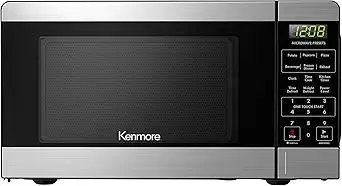 Kenmore KMCMWP09S2-09 Countertop Microwave 6 Auto-Preset Menus, Child Lock, Defrost & Express Cooking Features, 900 Watt, 0.9 Cu Ft, Stainless Steel